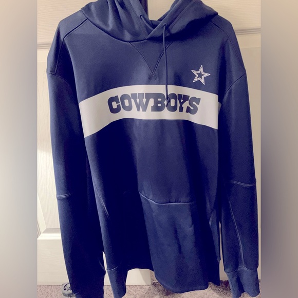 Nike DALLAS COWBOYS MEDIUM BIKE HOODIE LIKE NEW NFL IN FIELD APPAREL - Picture 1 of 11